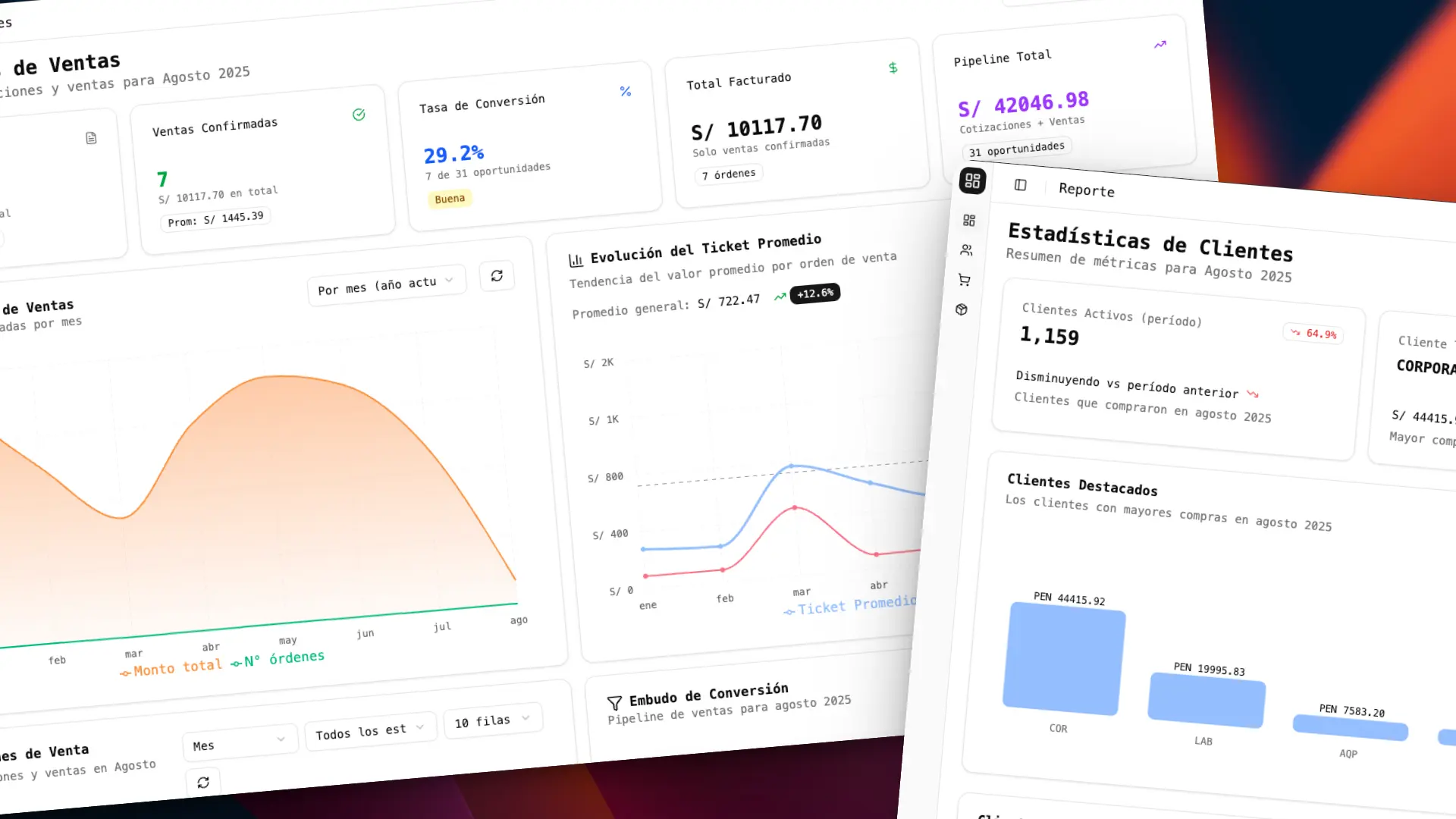 Screenshot del proyecto Dashboard interactivo conectado a Odoo