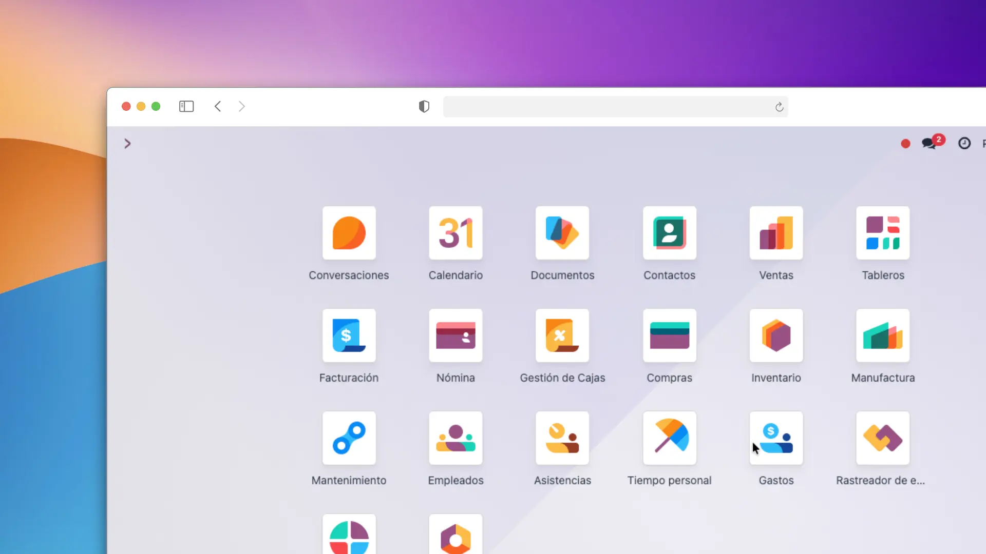 Screenshot del proyecto Odoo v18 Peruanita E.I.R.L.