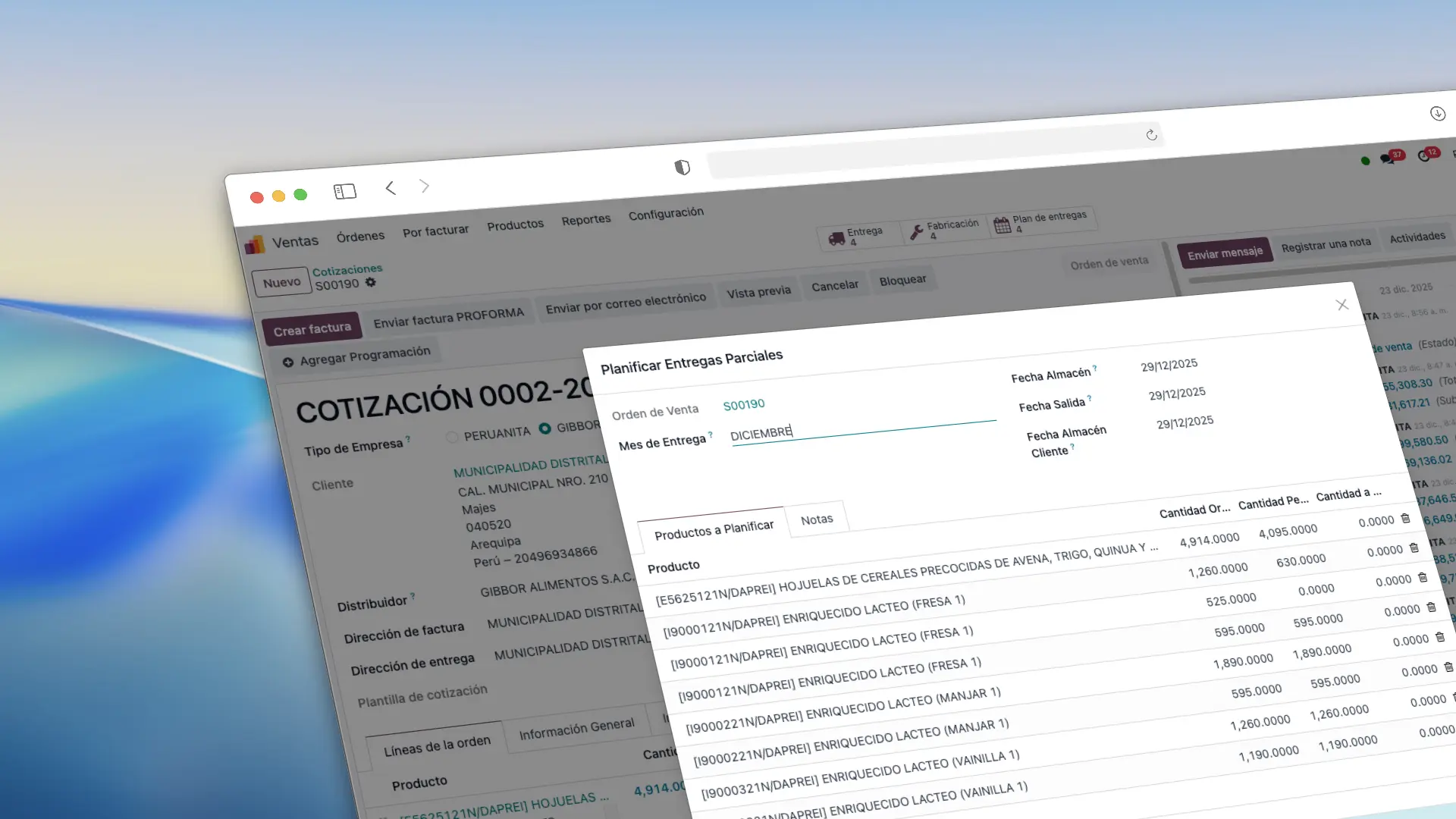 Planificación de Entregas